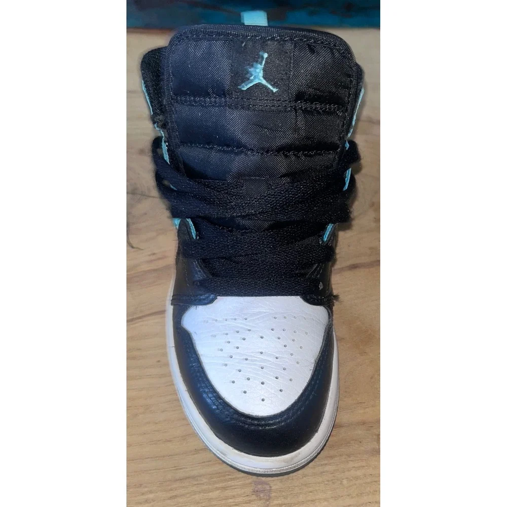 Jordan 1 Mid Tropical Twist White Black Teal Sneakers 640734-132 Size 1Y